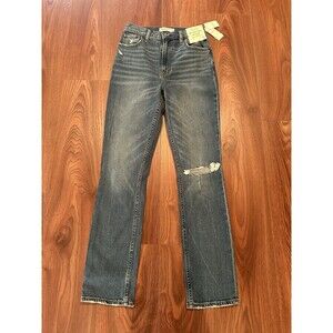 NWT Abercrombie & Fitch Womens 26/2R The 90s Slim Straight Ultra HighRise Jeans